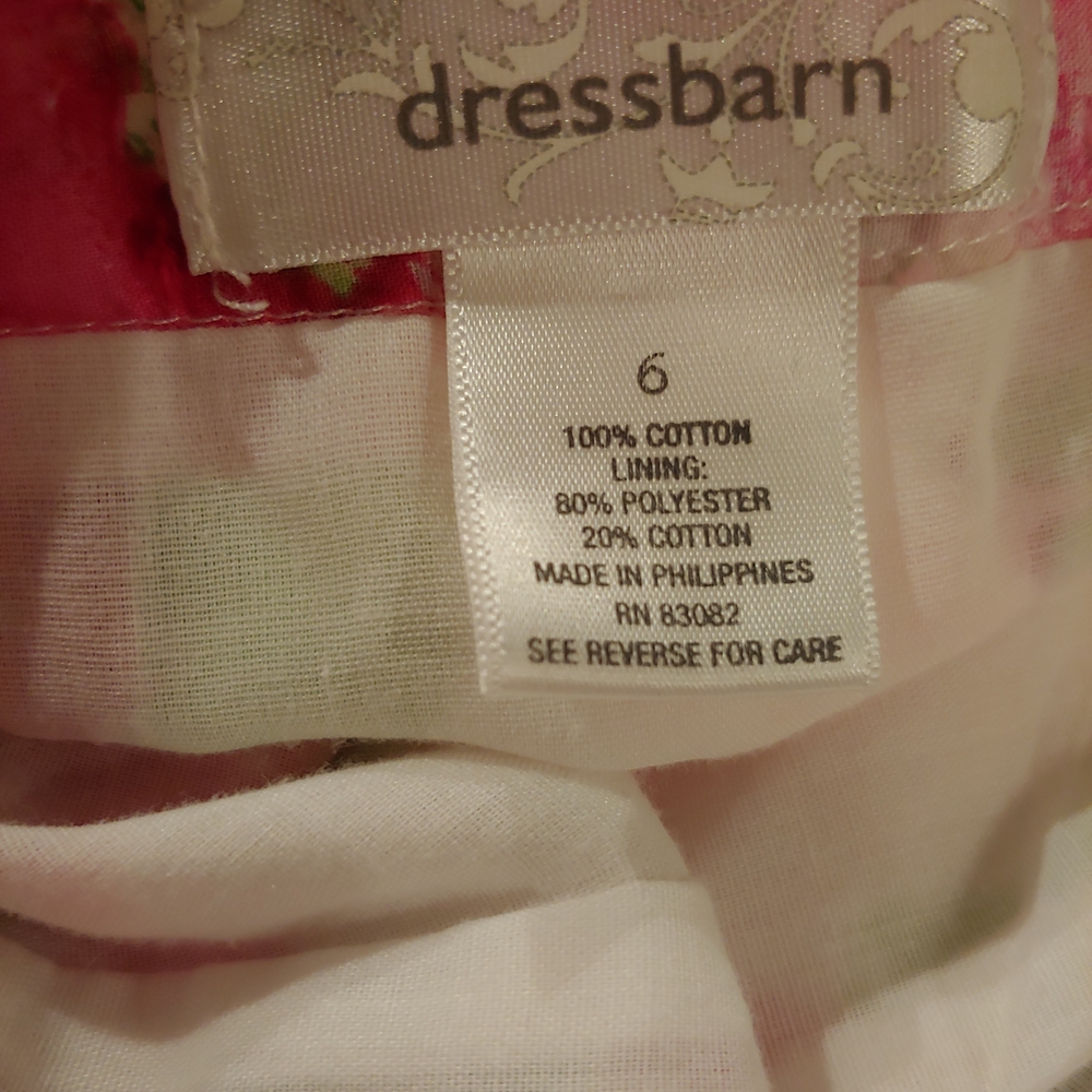 Dressbarn Floral Skirt - Pink and Green Size 6 - Picture 2 of 5